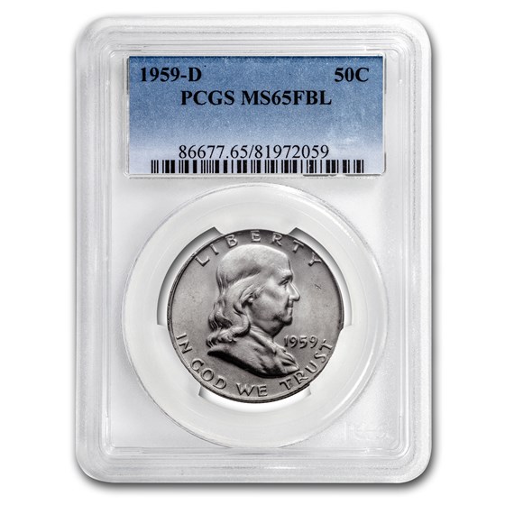 1959-D Franklin Half Dollar MS-65 PCGS (FBL) 1959-D Franklin Half Dollar MS-65 PCGS (FBL)
